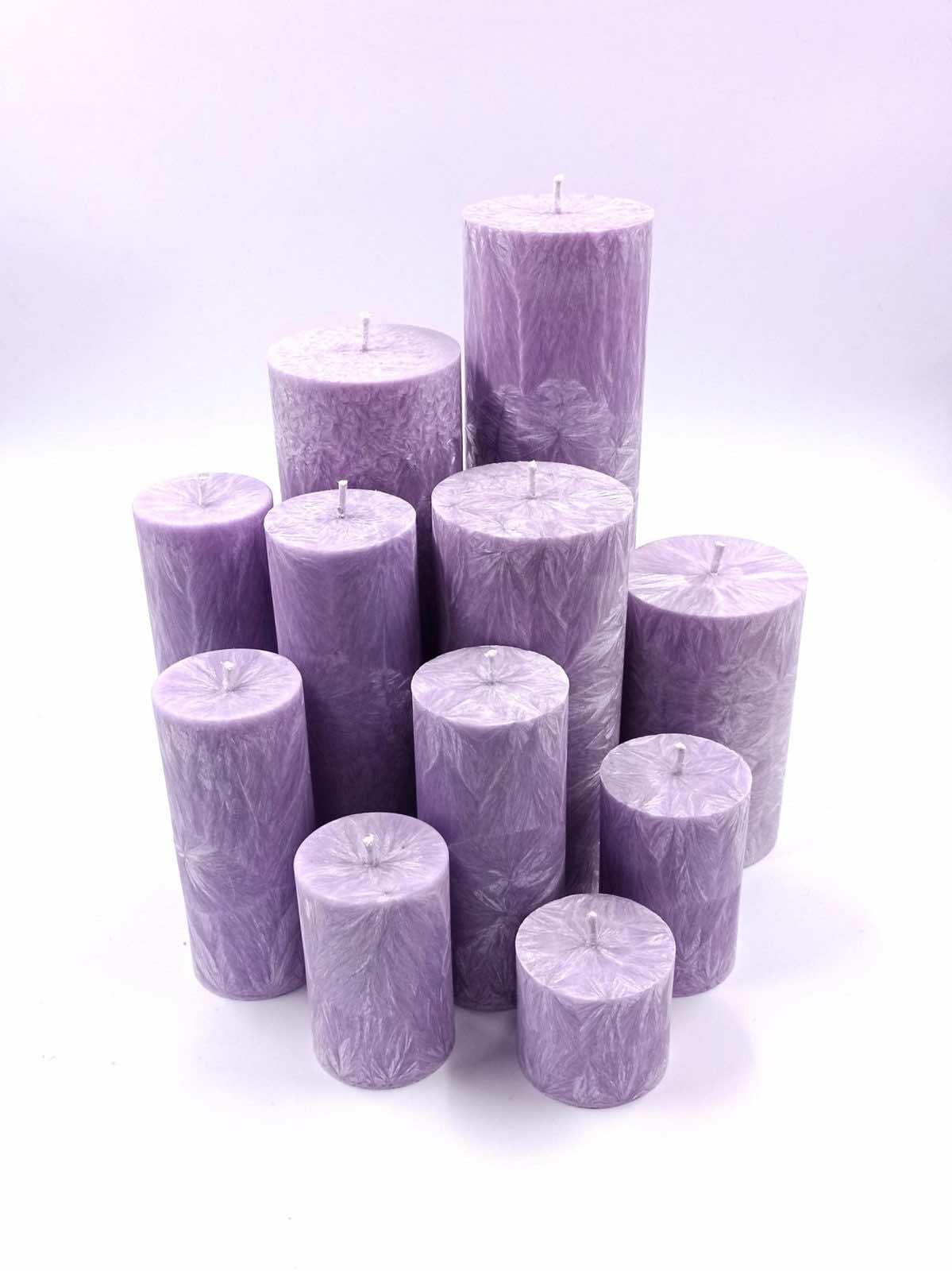 Light purple vaško žvakė